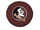 Florida State University Head Spare Tire Cover with Camera Port; Burgundy (18-24 Jeep Wrangler JL)