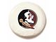 Florida State University Head Spare Tire Cover with Camera Port; White (18-24 Jeep Wrangler JL)