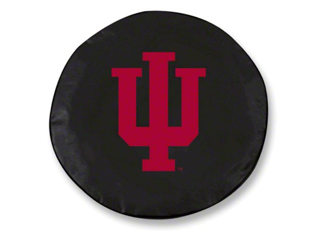 Indiana University Spare Tire Cover with Camera Port; Black (18-24 Jeep Wrangler JL)