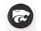Kansas State University Spare Tire Cover with Camera Port; Black (18-26 Jeep Wrangler JL)