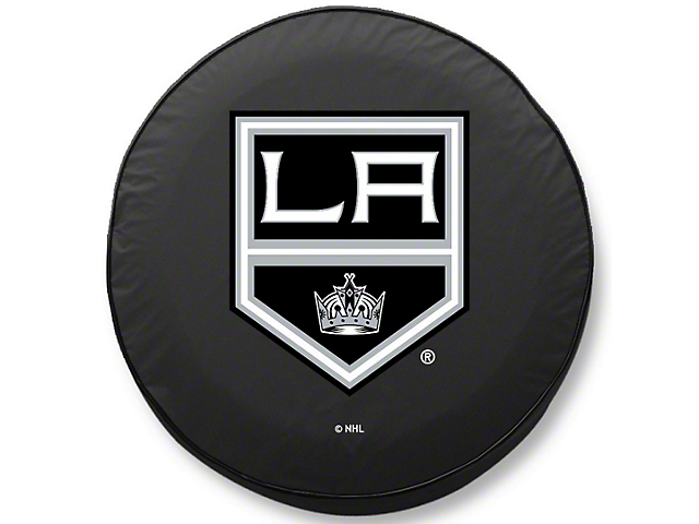 Los Angeles Kings Spare Tire Cover with Camera Port; Black (18-23 Jeep Wrangler JL)