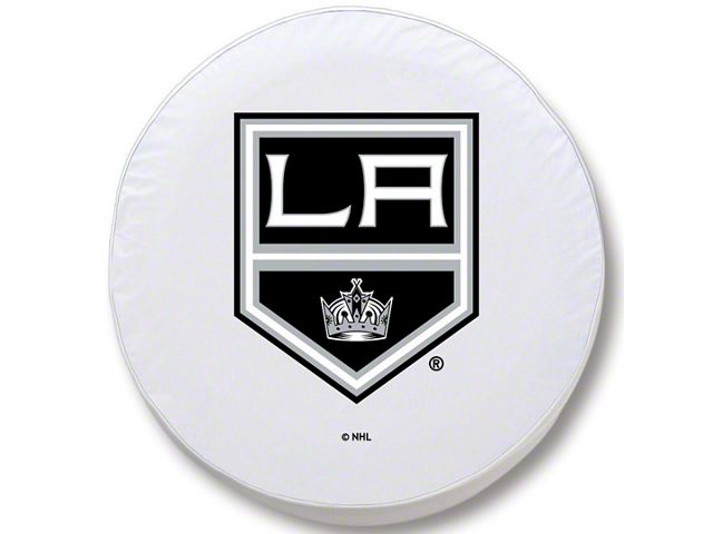 Los Angeles Kings Spare Tire Cover with Camera Port; White (18-24 Jeep Wrangler JL)