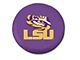 Louisiana State University Spare Tire Cover with Camera Port; Purple (18-24 Jeep Wrangler JL)