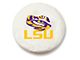 Louisiana State University Spare Tire Cover with Camera Port; White (18-24 Jeep Wrangler JL)