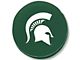 Michigan State University Spare Tire Cover with Camera Port; Green (18-24 Jeep Wrangler JL)