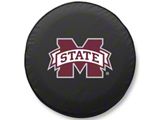 Mississippi State University Spare Tire Cover with Camera Port; Black (18-23 Jeep Wrangler JL)
