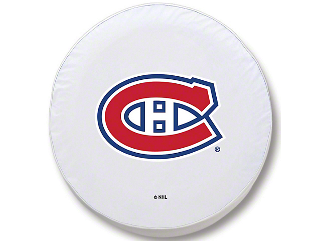 Montreal Canadiens Spare Tire Cover with Camera Port; White (18-23 Jeep Wrangler JL)