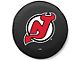 New Jersey Devils Spare Tire Cover with Camera Port; Black (18-24 Jeep Wrangler JL)