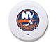 New York Islanders Spare Tire Cover with Camera Port; White (18-24 Jeep Wrangler JL)
