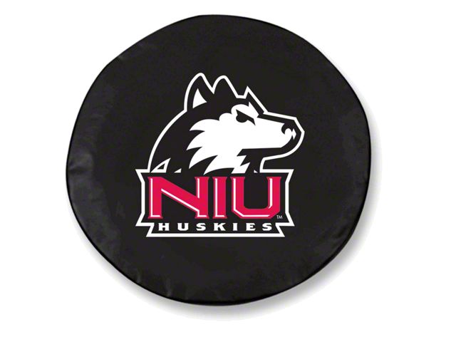 Northern Illinois University Spare Tire Cover with Camera Port; Black (18-24 Jeep Wrangler JL)