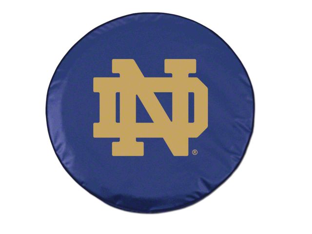 Notre Dame Spare Tire Cover with Camera Port; Navy (18-24 Jeep Wrangler JL)
