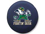 Fighting Irish Notre Dame Spare Tire Cover with Camera Port; Navy (18-26 Jeep Wrangler JL)