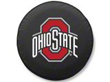 Ohio State University Spare Tire Cover with Camera Port; Black (18-26 Jeep Wrangler JL)