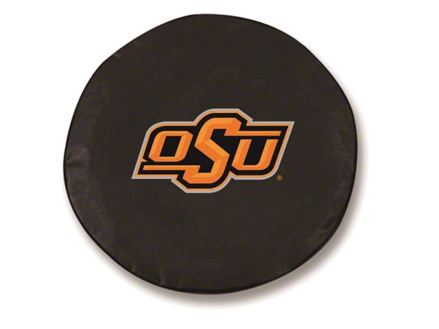 Oklahoma State University Spare Tire Cover with Camera Port; Black (21-24 Bronco)