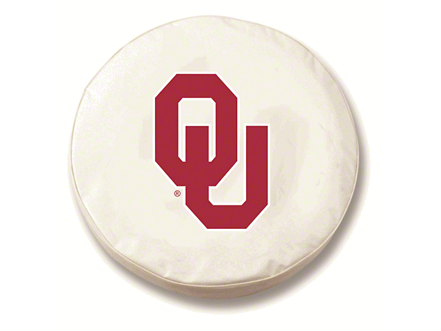 Oklahoma University Spare Tire Cover with Camera Port; White (21-23 Bronco)