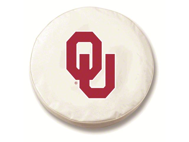 Oklahoma University Spare Tire Cover with Camera Port; White (21-24 Bronco)