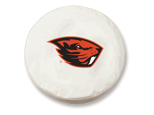 Oregon State University Spare Tire Cover with Camera Port; White (18-24 Jeep Wrangler JL)
