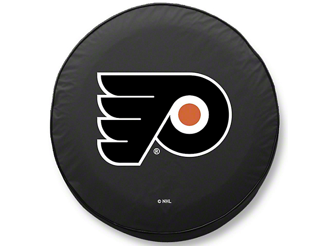Philadelphia Flyers Spare Tire Cover with Camera Port; Black (21-23 Bronco)