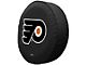 Philadelphia Flyers Spare Tire Cover; Black (66-18 Jeep CJ5, CJ7, Wrangler YJ, TJ & JK)