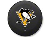 Pittsburgh Penguins Spare Tire Cover with Camera Port; Black (18-24 Jeep Wrangler JL)