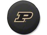 Purdue University Spare Tire Cover with Camera Port; Black (18-23 Jeep Wrangler JL)