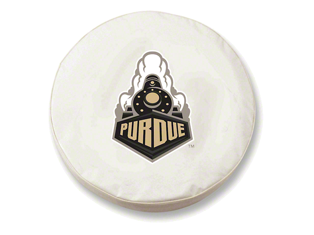 Purdue University Spare Tire Cover with Camera Port; White (18-23 Jeep Wrangler JL)
