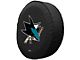 San Jose Sharks Spare Tire Cover; Black (66-18 Jeep CJ5, CJ7, Wrangler YJ, TJ & JK)