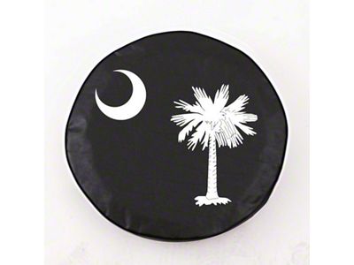 South Carolina State Flag Spare Tire Cover; Black (66-18 Jeep CJ5, CJ7, Wrangler YJ, TJ & JK)