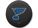 St. Louis Blues Spare Tire Cover with Camera Port; Black (18-24 Jeep Wrangler JL)
