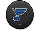 St. Louis Blues Spare Tire Cover with Camera Port; Black (18-24 Jeep Wrangler JL)