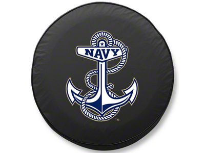 U.S. Naval Academy Spare Tire Cover with Camera Port; Black (21-24 Bronco)