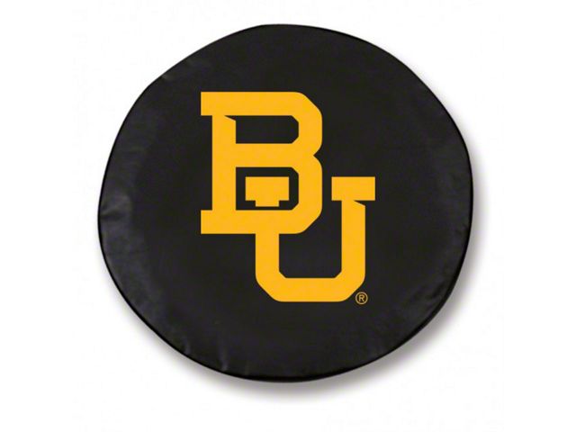 Baylor University Spare Tire Cover; Black (66-18 Jeep CJ5, CJ7, Wrangler YJ, TJ & JK)