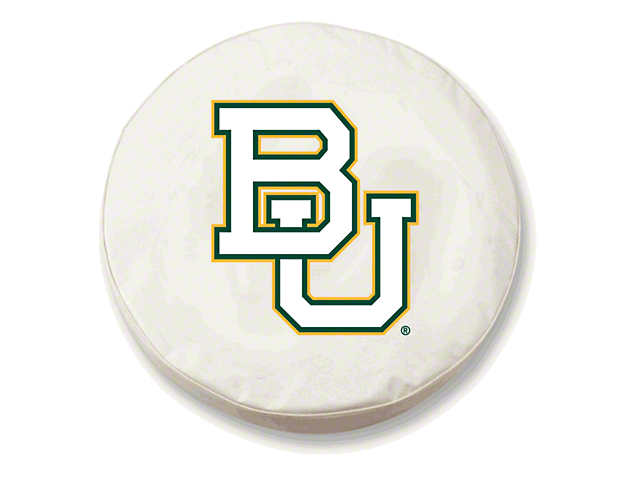 Baylor University Spare Tire Cover with Camera Port; White (18-23 Jeep Wrangler JL)