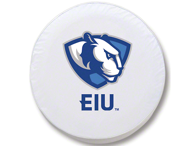 Eastern Illinois University Spare Tire Cover with Camera Port; White (18-23 Jeep Wrangler JL)