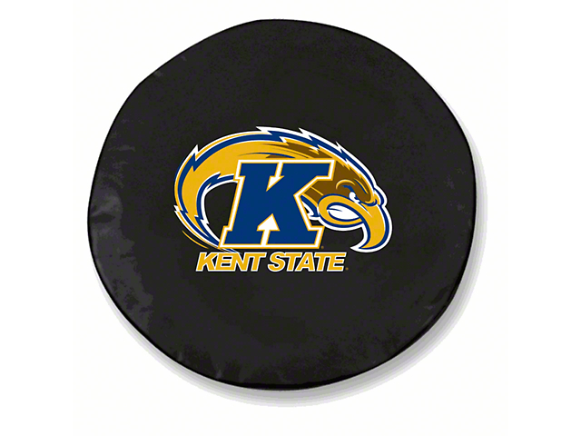 Kent State University Spare Tire Cover with Camera Port; Black (18-23 Jeep Wrangler JL)