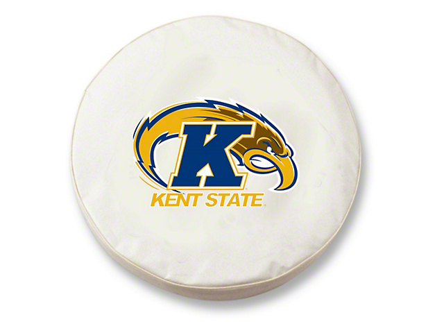 Kent State University Spare Tire Cover with Camera Port; White (18-23 Jeep Wrangler JL)