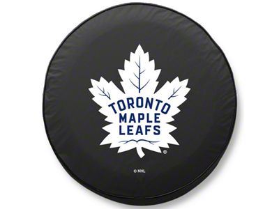 Toronto Maple Leafs Spare Tire Cover with Camera Port; Black (18-24 Jeep Wrangler JL)