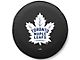 Toronto Maple Leafs Spare Tire Cover with Camera Port; Black (18-24 Jeep Wrangler JL)