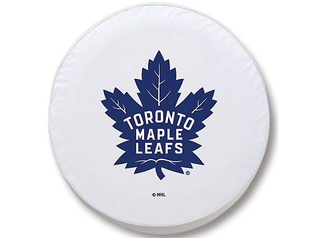 Toronto Maple Leafs Spare Tire Cover with Camera Port; White (18-23 Jeep Wrangler JL)