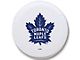 Toronto Maple Leafs Spare Tire Cover with Camera Port; White (18-24 Jeep Wrangler JL)