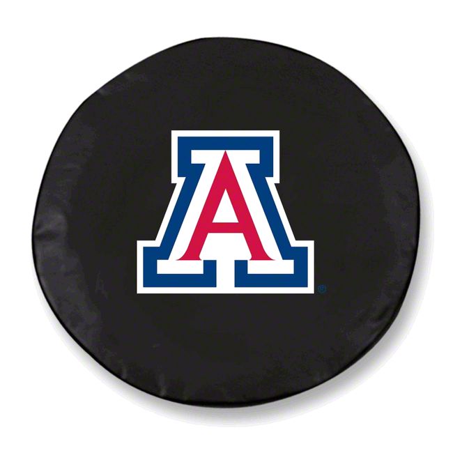 University of Arizona Spare Tire Cover with Camera Port; Black (18-23 Jeep Wrangler JL)
