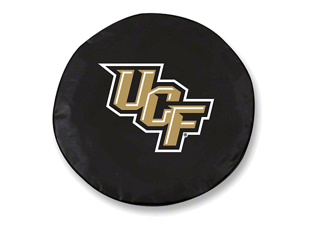University of Central Florida Spare Tire Cover with Camera Port; Black (18-23 Jeep Wrangler JL)