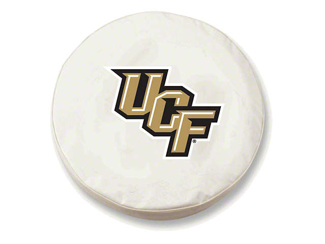University of Central Florida Spare Tire Cover with Camera Port; White (18-23 Jeep Wrangler JL)
