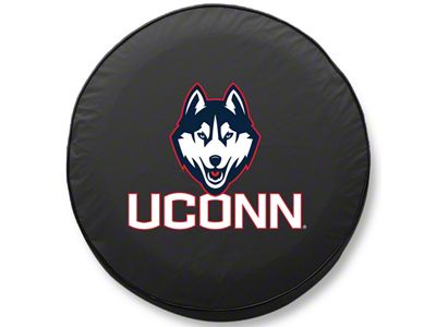 University of Connecticut Spare Tire Cover with Camera Port; Black (18-23 Jeep Wrangler JL)