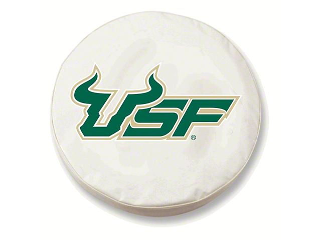 University of South Florida Spare Tire Cover with Camera Port; White (18-23 Jeep Wrangler JL)