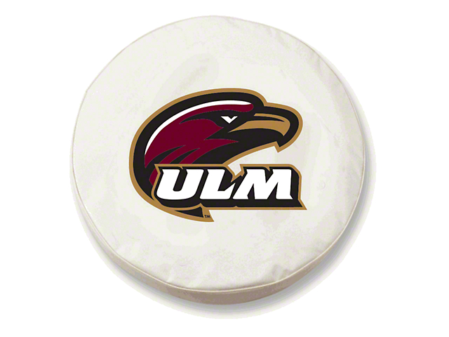 University of Louisiana at Monroe Spare Tire Cover with Camera Port; White (18-23 Jeep Wrangler JL)
