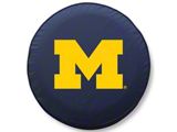 University of Michigan Spare Tire Cover with Camera Port; Navy (18-23 Jeep Wrangler JL)