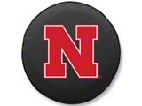 University of Nebraska Spare Tire Cover with Camera Port; Black (18-26 Jeep Wrangler JL)
