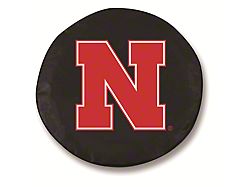 University of Nebraska Spare Tire Cover with Camera Port; Black (18-23 Jeep Wrangler JL)