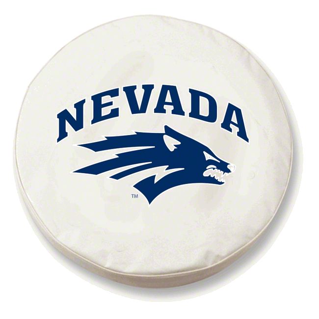 University of Nevada Spare Tire Cover with Camera Port; White (18-23 Jeep Wrangler JL)